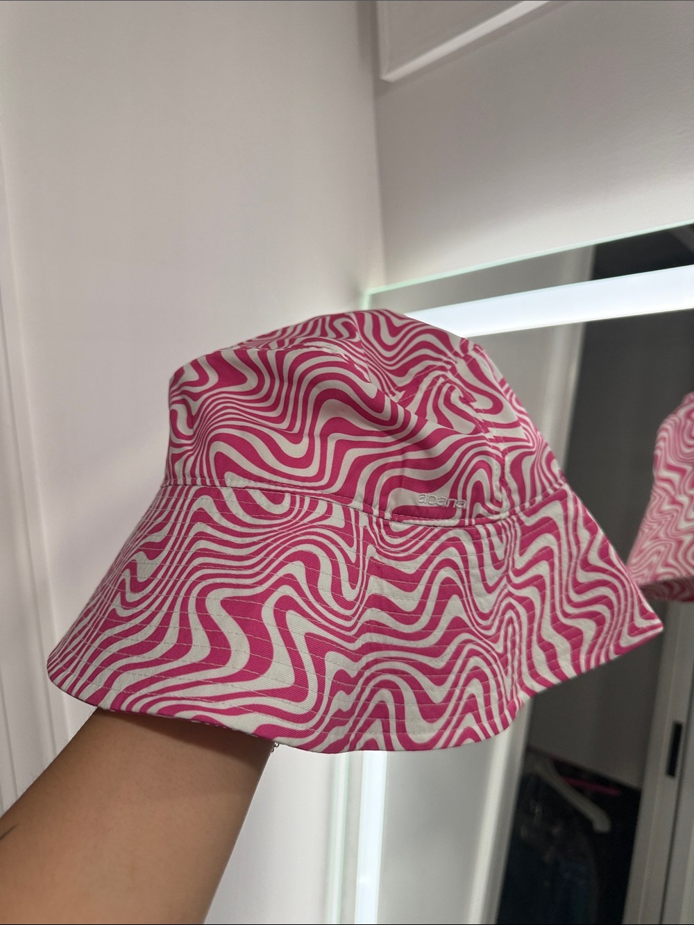 Apana Pink and White Swirl Kids Bucket Hat